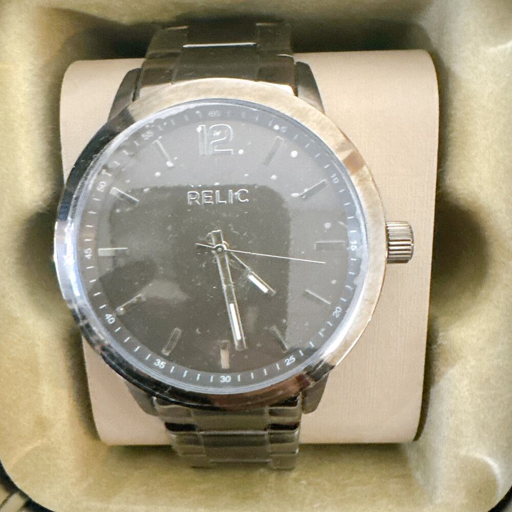 Relic by Fossil ZR77310 Men's Jamie Three-Hand Gunmetal Stainless Steel